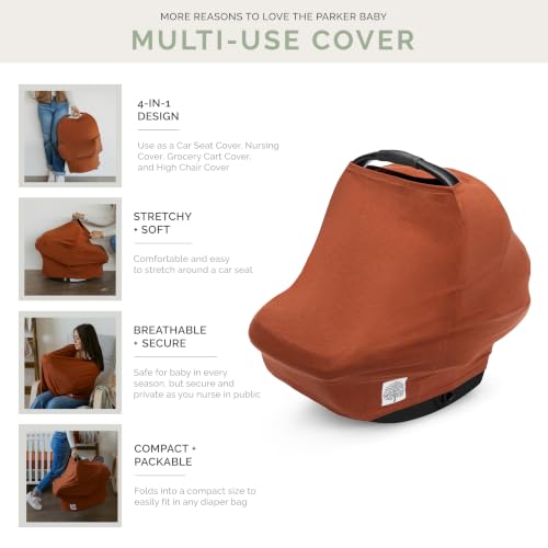 Parker Baby Co. Multi-Use Cover - Carseat Cover, Nursing Cover - Pewter - color: Pewter
