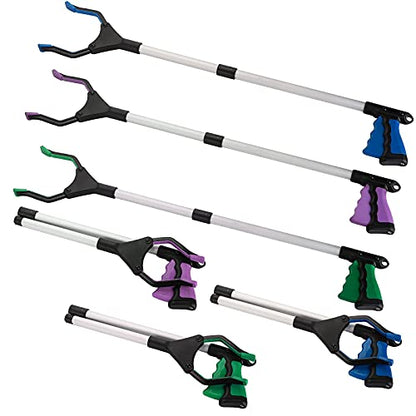 TOPZEA 3 Pack Grabber Reacher Tool for Elderly, 32 Inch Foldable Trash Pick Up Stick Grabbers Picker Upper, Long Claw Grabber Pickup Tool for Garbage, Mobility Aid Reaching Assist Tool, Garden Gripper