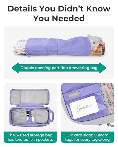 BAGSMART Compression Packing Cubes for Travel Essentials - color: Very Peri, size: Set of 6