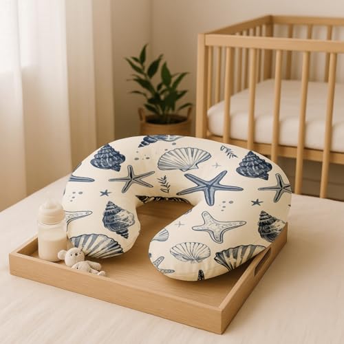 Nursing Pillow Covers 2 Pack, Stretchy Breastfeeding Pillow Covers for Baby - color: Deep Blue