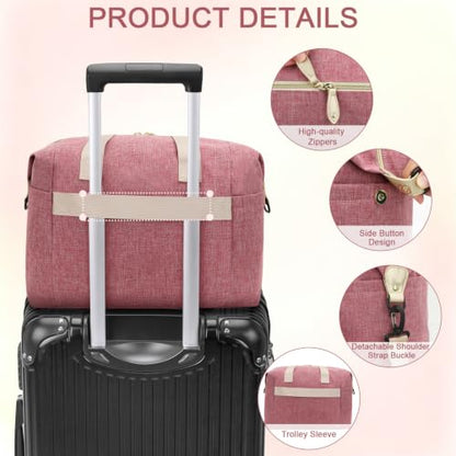 Pritent Diaper Bag Tote Waterproof Maternity Baby Bags with Pacifier Case - color: Red, size: Medium