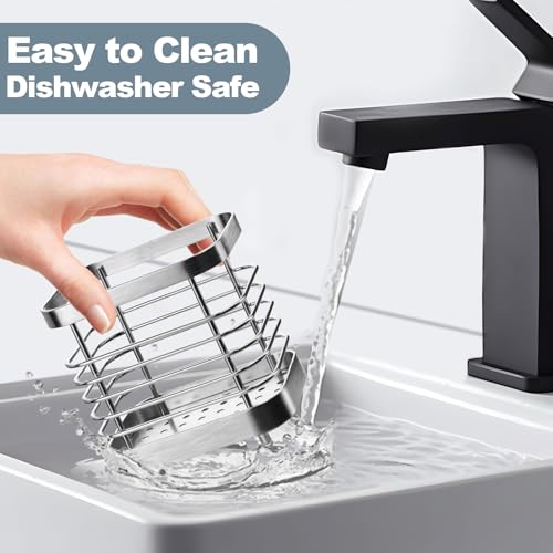 Utensil Holder, Stainless Steel Utensil Drying Rack for Kitchen Counter - color: Small, Silver
