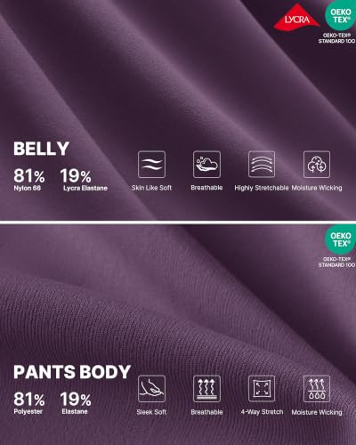 G4Free EverGoing Maternity Pants Over the Belly Pregnancy Work Trousers - color: Grape Purple, size: X-Small