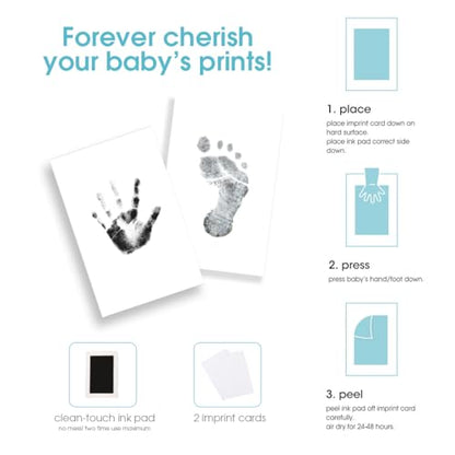 Pearhead First 5 Years Chevron Baby Memory Book and Ink Pad, Pink - color: Pink Chevron Baby Book