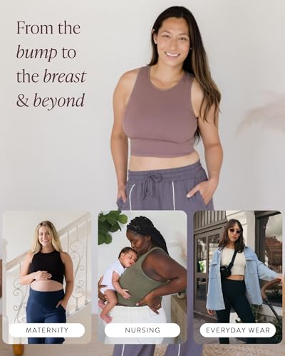 Kindred Bravely Sublime Longline Nursing Bra for Breastfeeding, Maternity - color: Deep Burgundy, size: Medium
