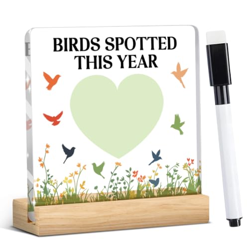 Nature Lover Gift, Birdwatching Log Bird Tracking Sign with Markers - color: Birds