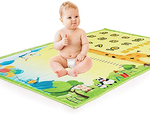 Baby Monthly Milestone Blanket Large 60"x40" Memory Blanket w/Growth Tracker - color: Yellow