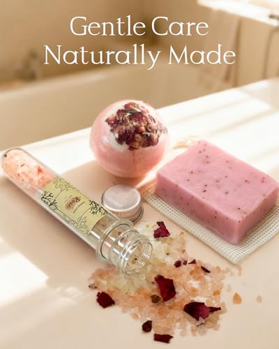 11pcs Natural Pampering Spa Gift Baskets for Women, Rose - color: Rose