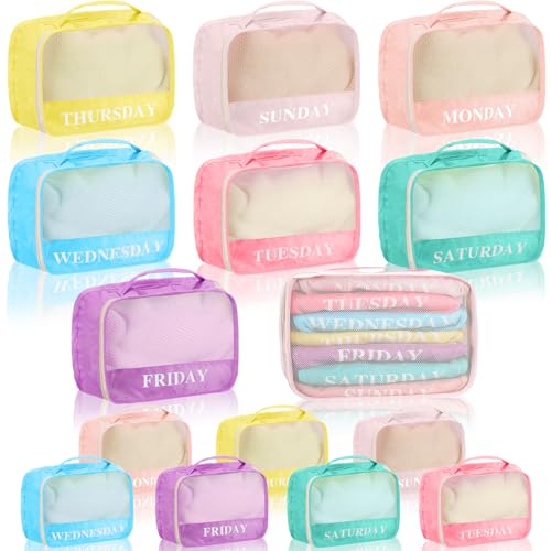 15 Pcs Days of the Week Packing Cubes