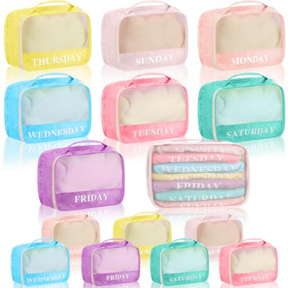 15 Pcs Days of the Week Packing Cubes