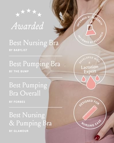 Bodily Do Anything Nursing Bra for Breastfeeding & Hands-Free Pumping - color: Sunrise, size: X-Large