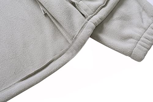 GIMECEN Women's Full Zip Soft Polar Fleece Jacket Outdoor Recreation Coat - color: Beige, size: Large