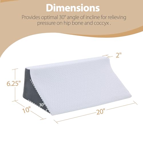 Wedge Pillow for Side Sleepers, Body Positioning Support - color: Gray White