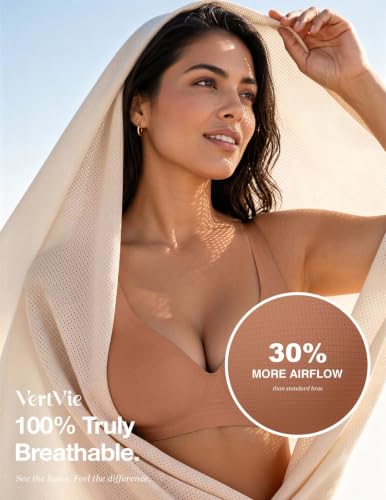 Vertvie Wireless Jelly Bras Push Up Plunge Seamless Supportive - color: Airy Coffee, size: X-Small
