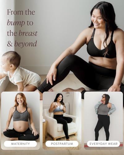 Kindred Bravely Louisa Maternity Leggings with Pockets Pregnancy Postpartum - color: Black With Pockets, size: Small
