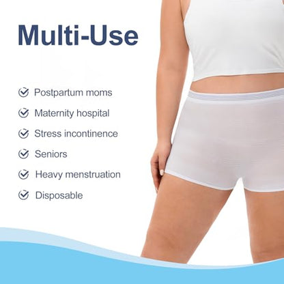 High Waist Postpartum Disposable Underwear for Women (10pk) - size: Small