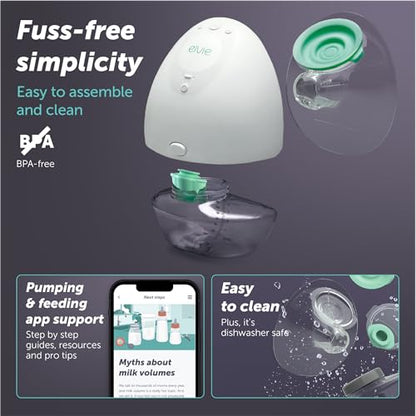 Elvie - Double, Wearable Breast Pump w/App - The Smallest & Quietest - Portable - Hands Free & Discreet - Automated with Four Personalized Settings