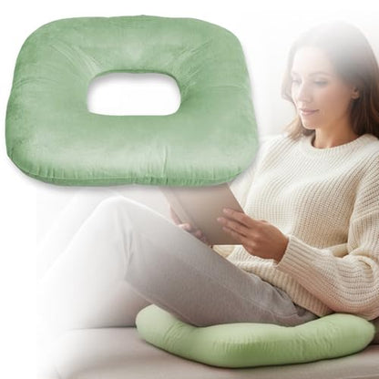 Hshbxd Donut Pillow, Tailbone Cushion for Wheelchair, Office and Travel - color: Light Green