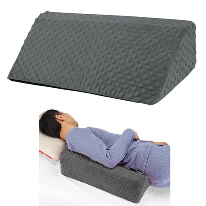 Wedge Pillow for Side Sleeping, Body Positioning Foam Wedge Pillow - color: Dark Gray