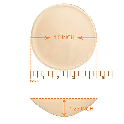 3 pairs Round Soft Bra Inserts Pads Removable Sport Bra Cups inserts Mastectomy Bra Inserts For Bikini Top Swimsuit - color: A/B White/Beige/Black