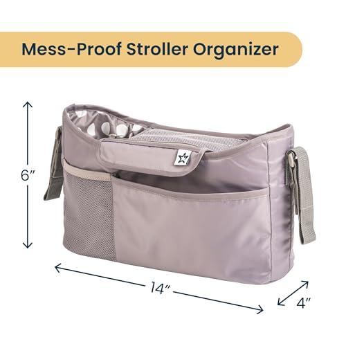 Tiny Twinkle Universal Stroller Organizer with Adjustable Strap - Waterproof Stroller Caddy Fits Baby Jogger, Nuna, Graco, Doona and Bugaboo Strollers (Luna - color: Luna, size: CLassic