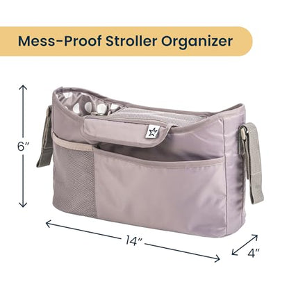 Tiny Twinkle Universal Stroller Organizer with Adjustable Strap - Waterproof Stroller Caddy Fits Baby Jogger, Nuna, Graco, Doona and Bugaboo Strollers (Luna - color: Luna, size: CLassic
