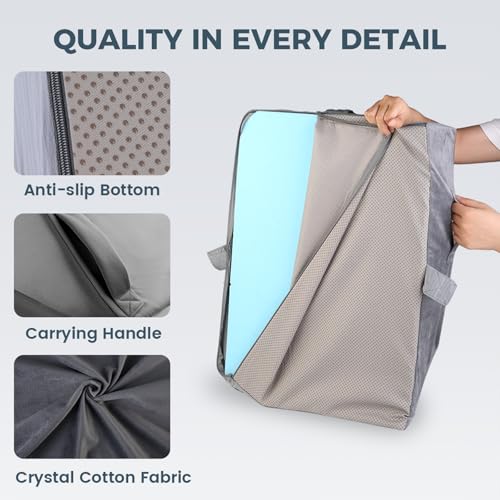 3-Height Adjustable Wide Leg Elevation Pillows for After Surgery - color: Grey