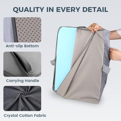 3-Height Adjustable Wide Leg Elevation Pillows for After Surgery - color: Grey