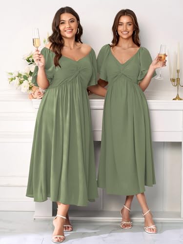 SCOMCHIC Women's Plus Size Cocktail Dress - color: Sage Green, size: X-Large Plus