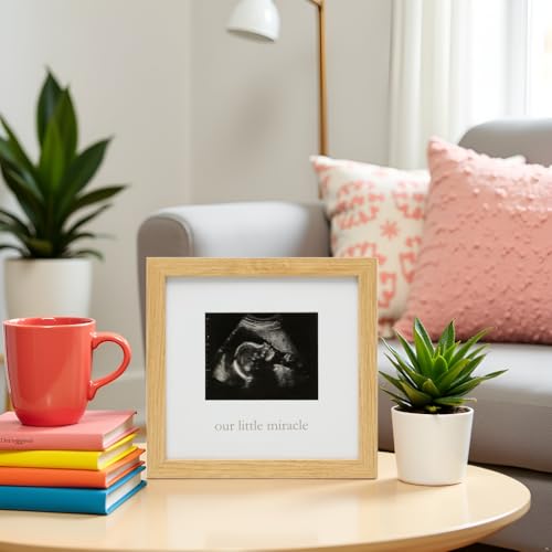 Kate & Milo Our Little Miracle Sonogram Picture Frame, Natural - color: Our Little Miracle Frame