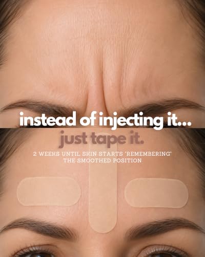 Anti-Wrinkle Face Tape Complete Set — Kinesiology Roll Tape & 120 Pre-Cut Strips for Face & Neck