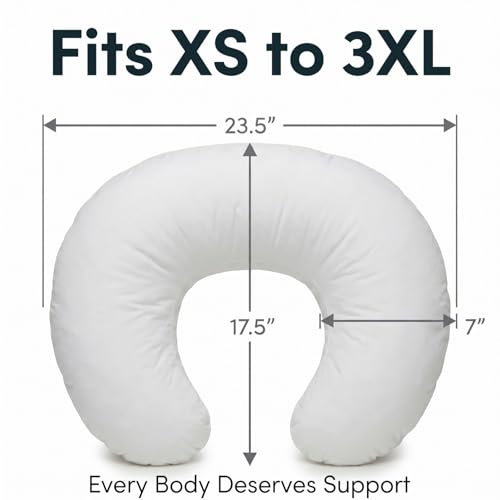 Nursing Pillow and Body Positioner for Breast Feeding and Bottle Feeding, Ultra Soft Breastfeeding Pillows with Removable Pillow Cover (Naked Pillow) - color: Naked Pillow