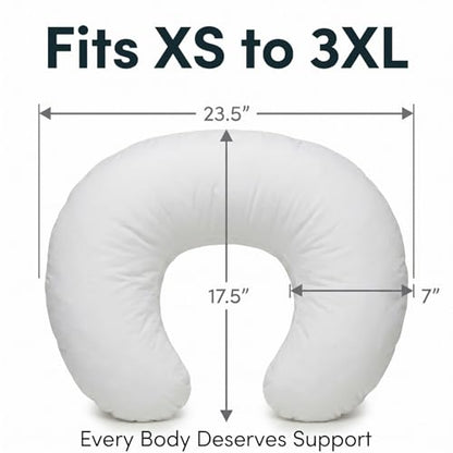Nursing Pillow and Body Positioner for Breast Feeding and Bottle Feeding, Ultra Soft Breastfeeding Pillows with Removable Pillow Cover (Naked Pillow) - color: Naked Pillow