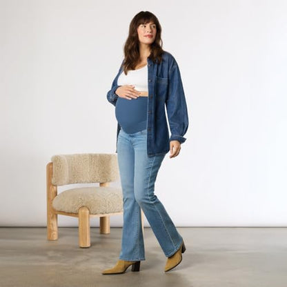 Levi Strauss Signature Gold Women's Maternity Comfort-Stay Bootcut Jeans - color: (New) Aromatic Air, size: Medium