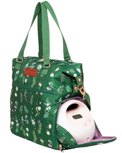 Sarah Wells Lizzy Breast Pump Tote (Olive You) - color: Olive Floral