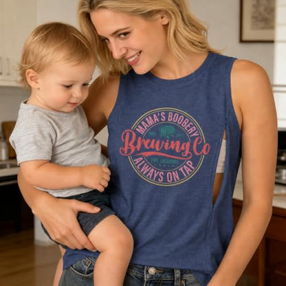 Nursing Tank Tops Maternity Breastfeeding Shirts Mama Zip Breastfeeding Top - color: Blue, size: Medium