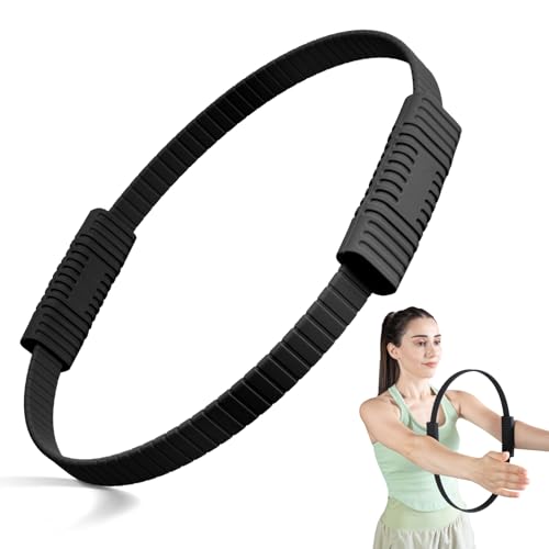 Pilates Kit, 13.5" Pilates Ring with Mini Ball & Resistance Bands - color: Black, size: Pilates Ring