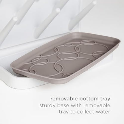 Ubbi Vertical Baby Bottle Drying Rack, Space Saving Countertop Bottle Dryer - color: Taupe Drying Rack, size: One Size