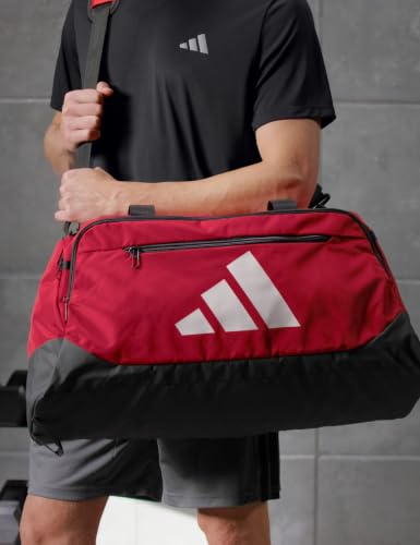 adidas Defender Duffel Bag, Team Power Red 2/White, OSFA - color: Team Power Red 2/White/Medium 59L, style: Medium 59l