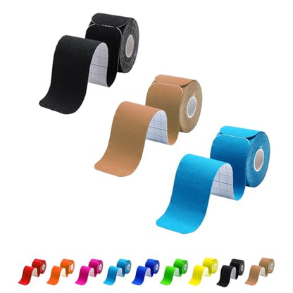 3 Pack Kinesiology Tape Precut, 60 Athletic Strips for Knee & Shoulder - color: Mix Colors