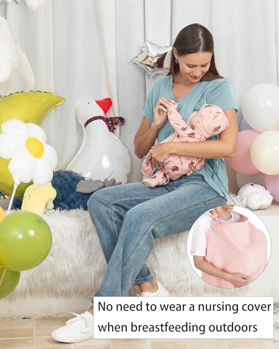 Rnxrbb 3 Pack Nursing Tops for Women Maternity Breastfeeding Shirts - color: Black&light Blue&gray Stripe, size: X-Large