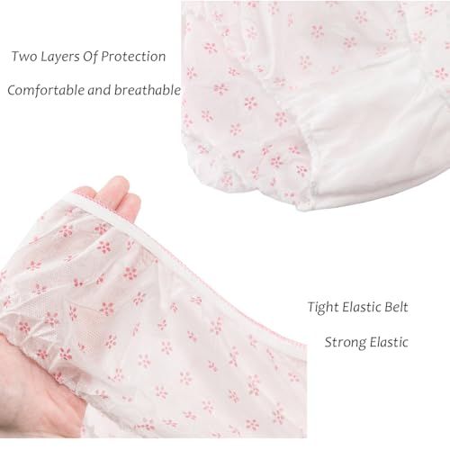 Women’s Nonwoven Underwear Mid Waist Full Coverage Briefs Soft Breathable Panties (10pk) - size: Medium-Large