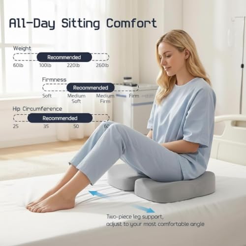GAB Medical Bed Sore Cushions for Butt, Donut Pillow for Tailbone Pain - color: Gray