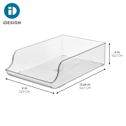 iDesign Water Bottle Organizer for Fridge, Set of 4, Clear - style: Pack of 4