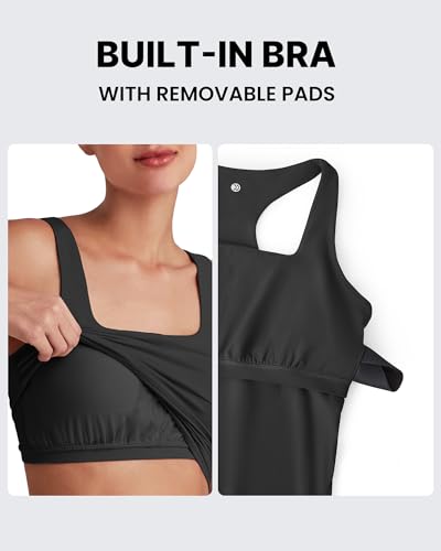 G4Free BareFeel Maternity Tank Tops with Removable Pads Pregnancy Clothes - color: Black, size: Medium