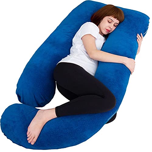 60 Inch Pregnancy Pillows for Sleeping (Blue) - color: Blue