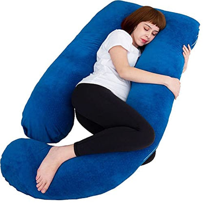 60 Inch Pregnancy Pillows for Sleeping (Blue) - color: Blue