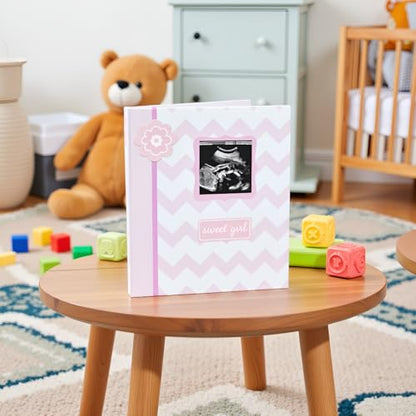 Lil Peach First 5 Years Chevron Baby Memory Book Journal, Pink - style: Chevron Pink