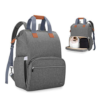 Teamoy Breast Pump Backpack Compatible with Spectra S1,S2, Medela, Gray - color: Gray