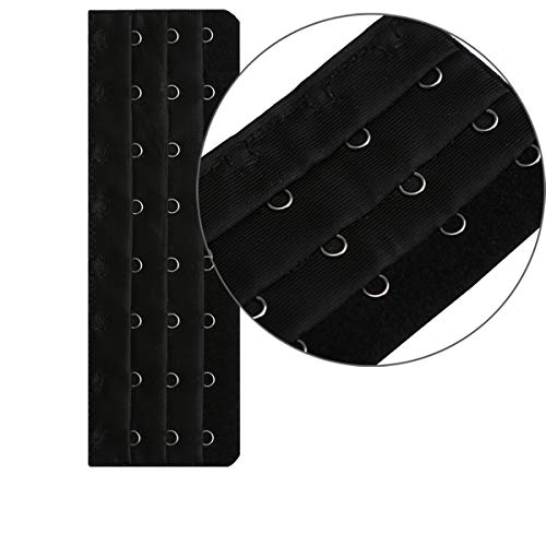 Corset Bra Extender 7-18 Hook 3/4 Inch Spacing - color: 2pcs:8hook/Light Beige&black